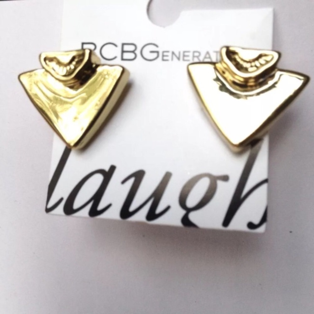 BCBGENERATION EARRINGS GOLD TONED BOHO STYLE ARROW